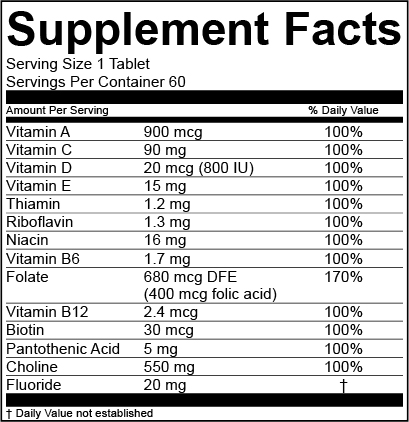 US FDA Supplement Facts Label Maker