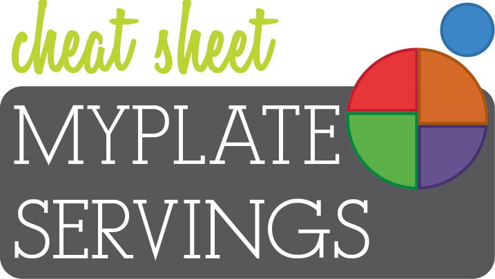 Download our free cheat sheet: MyPlate Serving Sizes and Portion Equivalents