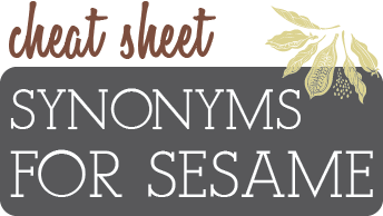 Learn sesame synonyms with our free cheat sheet.