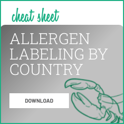 Allergen Labeling by Country // Cheat Sheet